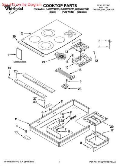 Picture of Whirlpool CNTRL-ELEC - Part# 8286643