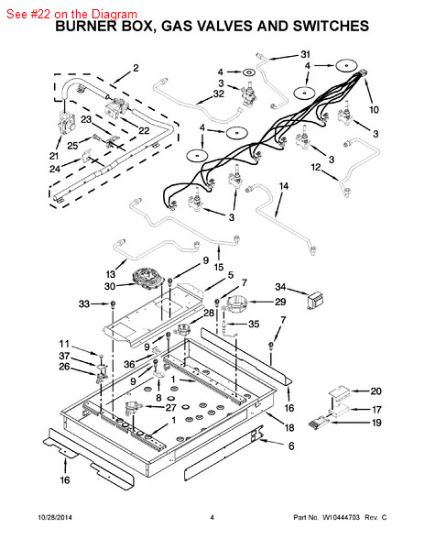 Picture of Whirlpool VALVE-SOLN - Part# 8287076