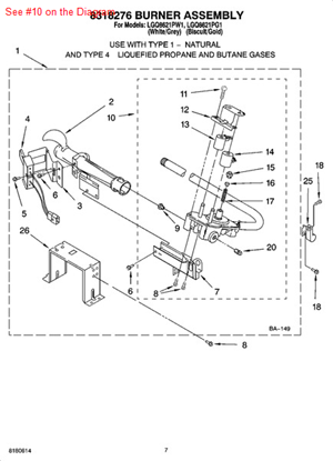 Picture of Whirlpool VALVE-GAS - Part# 8318281