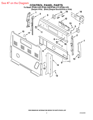 Picture of Whirlpool P1-KNOB - Part# 8522566