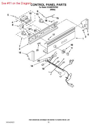 Picture of Whirlpool KNOB - Part# 8529311