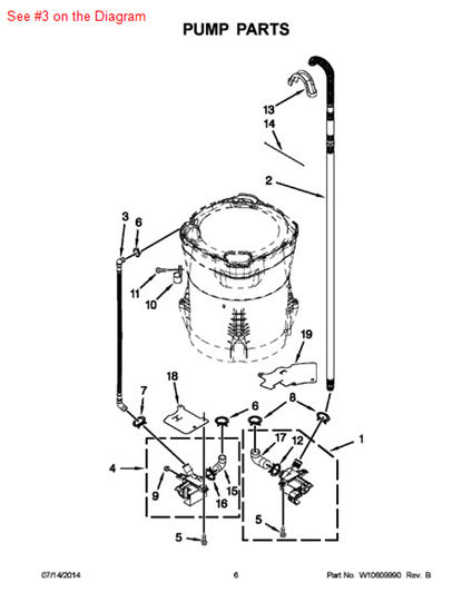 Picture of Whirlpool HOSE - Part# 8543774