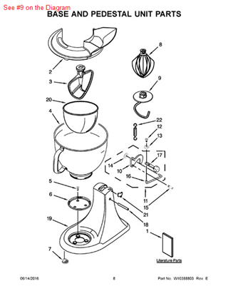 Picture of Whirlpool HOOK-DOUGH - Part# 9706626