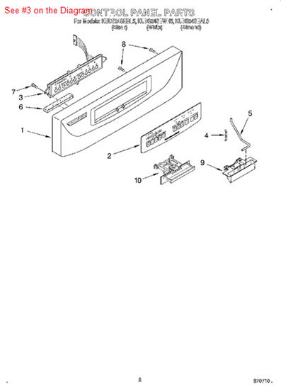 Picture of Whirlpool SWITCH, PANEL - Part# 9743241