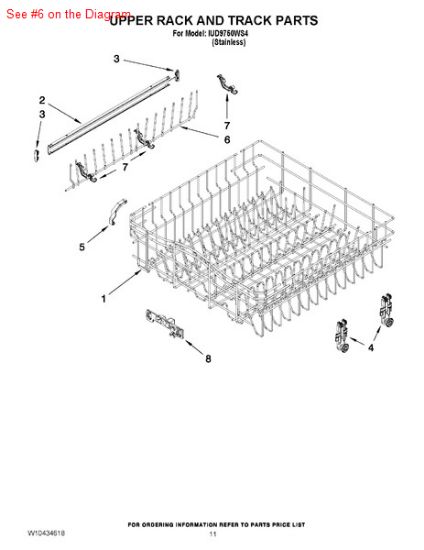 Picture of Whirlpool TINE-ROW - Part# 9744565