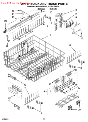 Picture of Whirlpool TINE-ROW - Part# 9744568
