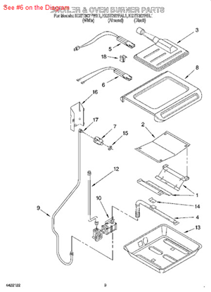 Picture of Whirlpool IGNTR-OVEN - Part# 9751123