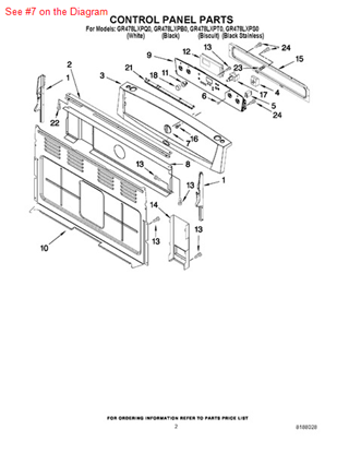Picture of Whirlpool KNOB - Part# 9758129