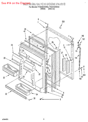 Picture of Whirlpool ENDCAP - HDL - Part# 9791771