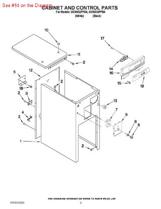 Picture of Whirlpool SWITCH-OFF - Part# 9871824