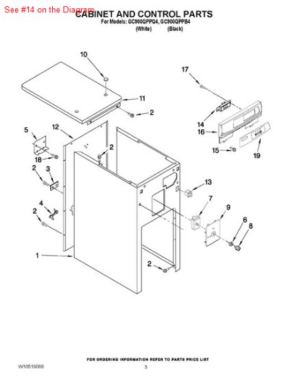 Picture of Whirlpool SWITCH-OFF - Part# 9871824
