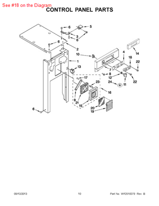 Picture of Whirlpool SWITCH-OFF - Part# 9872148