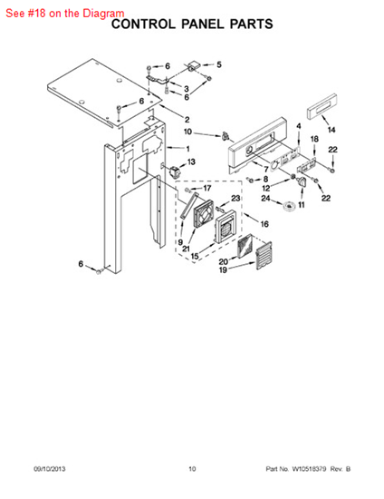 Picture of Whirlpool SWITCH-OFF - Part# 9872148