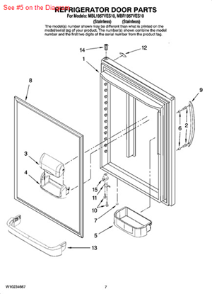 Picture of Whirlpool BUCKET- RE - Part# 67004041