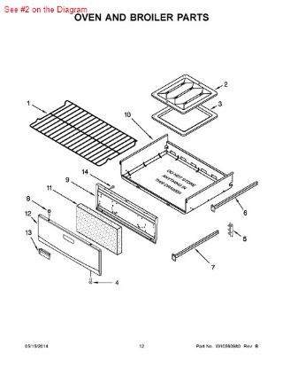 Picture of Whirlpool GRID-PAN - Part# 98003480