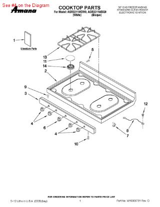 Picture of Whirlpool KNOB - Part# 98008208