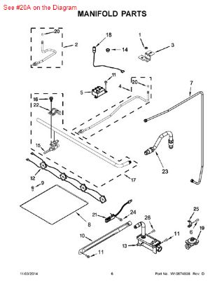 Picture of Whirlpool ORIFICE - Part# 98017349