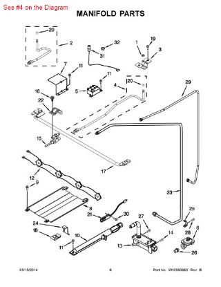 Picture of Whirlpool VENTURI - Part# 98017359