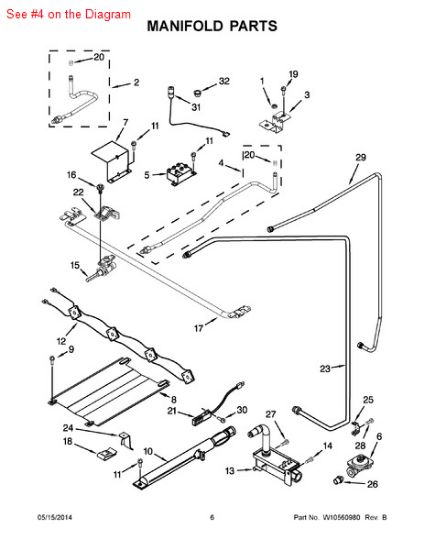 Picture of Whirlpool VENTURI - Part# 98017359
