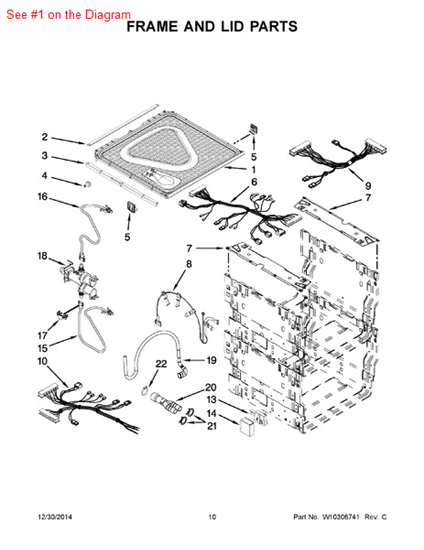 Picture of Whirlpool LID-CMPLT - Part# 99003677