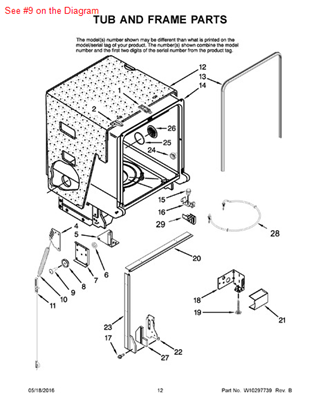 Picture of Whirlpool SCREW - Part# 99003687