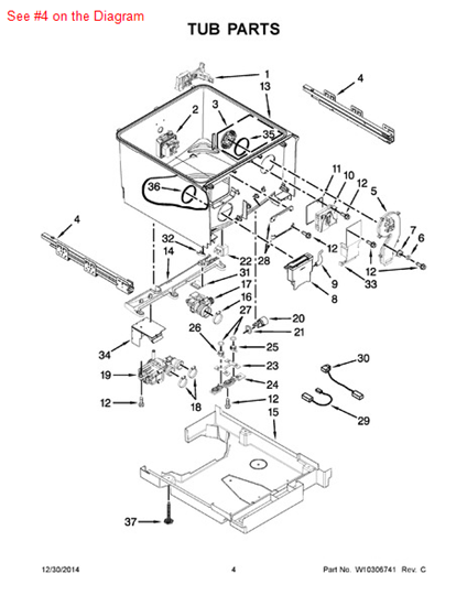 Picture of Whirlpool SLIDE- RH - Part# 99003760