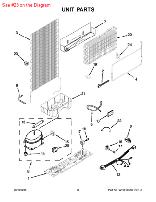 Picture of Whirlpool SUPPORT - Part# 326020544