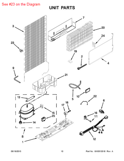Picture of Whirlpool SUPPORT - Part# 326020544