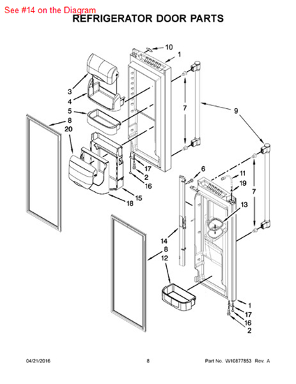 Picture of Whirlpool RAIL-MULLN - Part# 12722813W