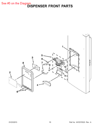Picture of Whirlpool CHUTE - Part# 13005704B