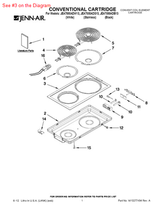 Picture of Whirlpool CARTRIDGE - Part# 2002F208-50