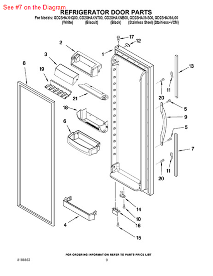 Picture of Whirlpool TRIM-HANDL - Part# 2194969B