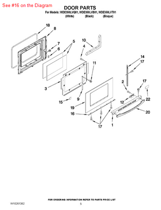 Picture of Whirlpool SUPPORT - Part# 3807F708-71