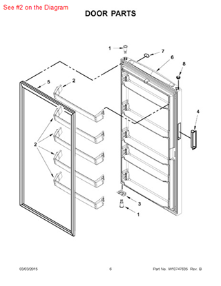 Picture of Whirlpool RAIL - Part# 4-65450-001
