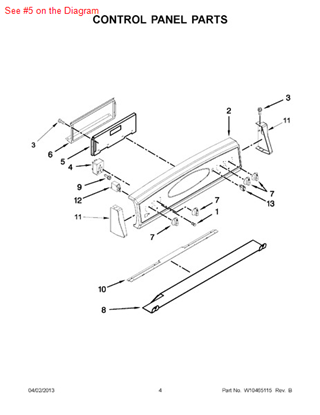Picture of Whirlpool CNTRL-ELEC - Part# 5701M878-60