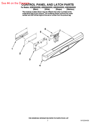 Picture of Whirlpool PANEL- CON - Part# 6-919805