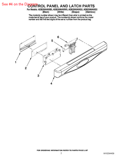 Picture of Whirlpool PANEL- CON - Part# 6-919805