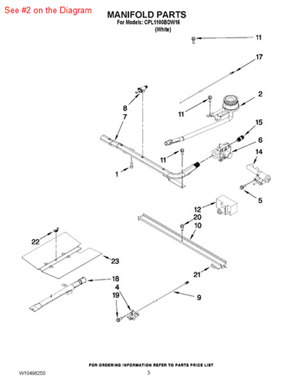 Picture of Whirlpool BURNR-TOP - Part# 7505P326-60