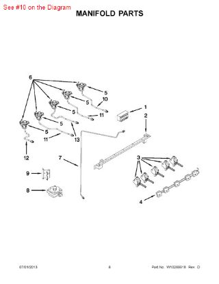 Picture of Whirlpool TUBING-GAS - Part# 7506P378-60