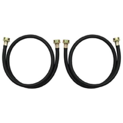 Picture of 4' Clothes Washer Washing Machine Black Rubber Fill Hose Kit - 2 Pack By Whirlpool Maytag - Part# 8212546RP