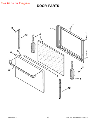 Picture of Whirlpool PANEL-DOOR - Part# 98017968W