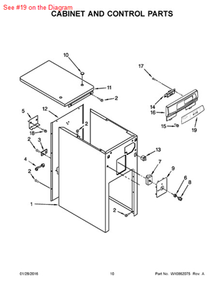 Picture of Whirlpool INSERT - Part# 9872017B