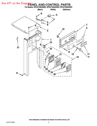 Picture of Whirlpool SWITCH-OFF - Part# 9872326B