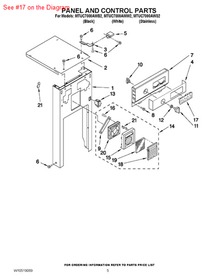 Picture of Whirlpool SWITCH-OFF - Part# 9872326B