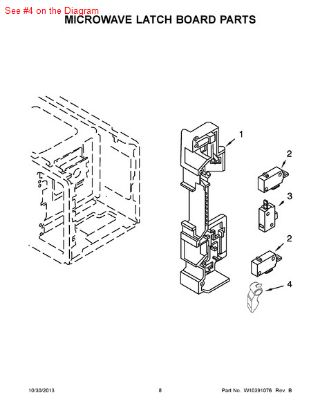 Picture of Whirlpool LEVER SWIT - Part# DE66-00088B