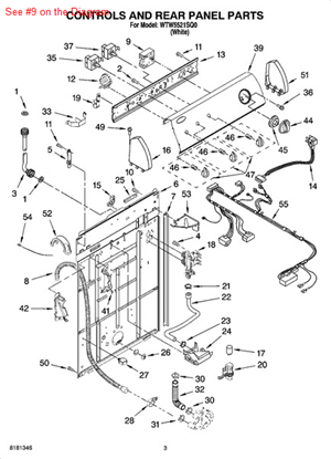 Picture of Whirlpool TIMER - Part# W10042330