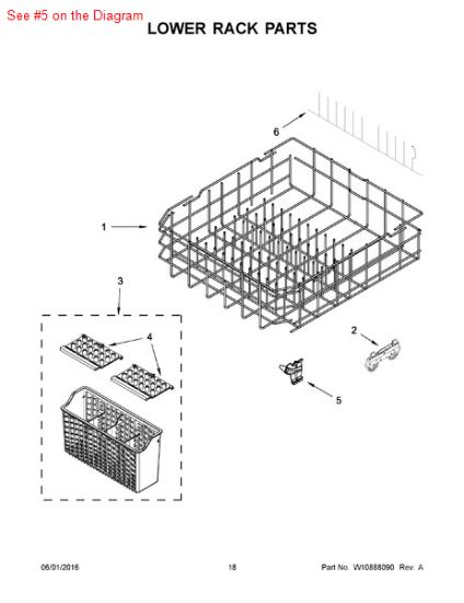 Picture of Whirlpool RETAINER - Part# W10107150
