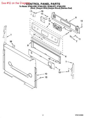 Picture of Whirlpool CNTRL-ELEC - Part# W10108190