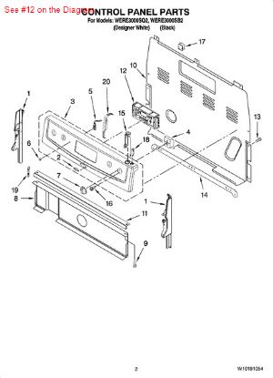 Picture of Whirlpool CNTRL-ELEC - Part# W10108290