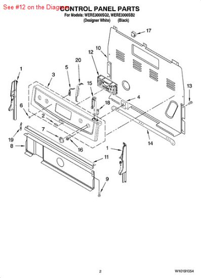 Picture of Whirlpool CNTRL-ELEC - Part# W10108290